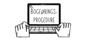'bogføringsprocedure' på computerskærm