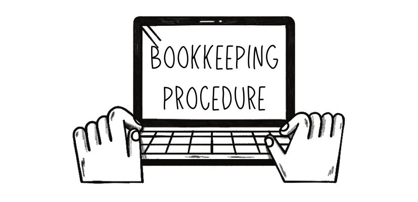 'bookkeeping procedure' on computer screen